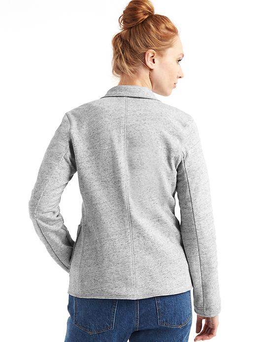 2 of 8 showing, with the color heather grey of product French terry blazer