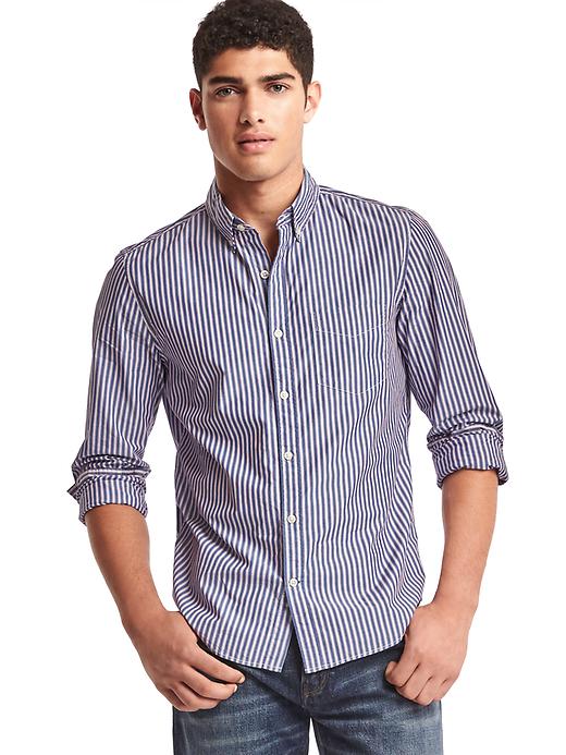 Image number 1 showing, True wash stripe slim fit shirt