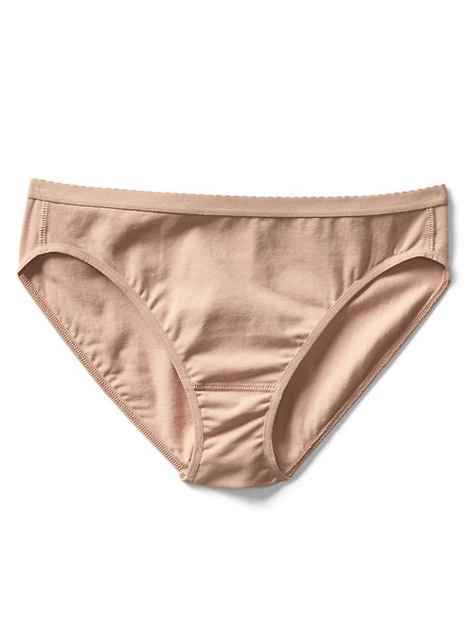 1 of 8 showing, with the color nude of product Stretch Cotton High Leg Brief