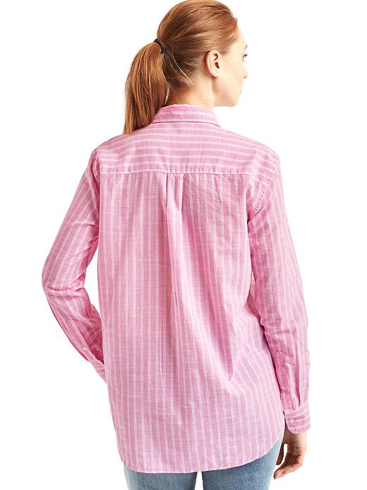 2 of 8 showing, with the color pink stripe of product Boyfriend stripe popover