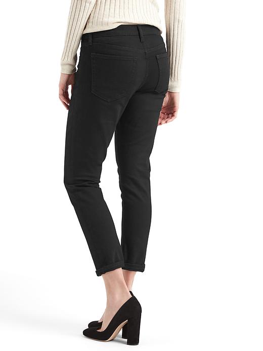 2 of 8 showing, with the color black of product Mid rise best girlfriend jeans