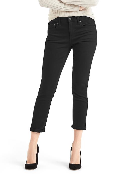 1 of 8 showing, with the color black of product Mid rise best girlfriend jeans
