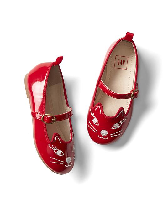 1 of 8 showing, with the color modern red of product Cat mary jane flats