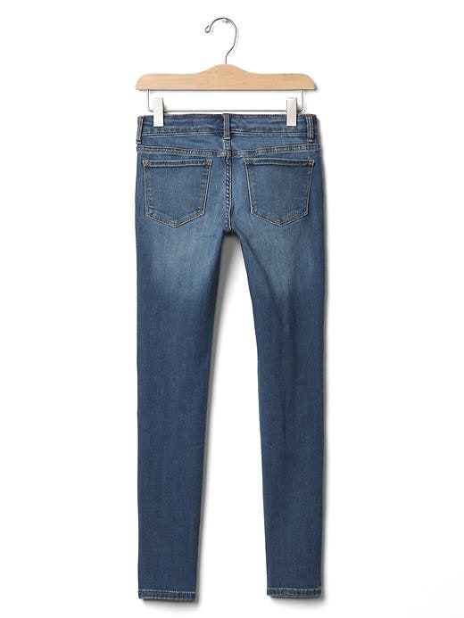 2 of 8 showing, with the color medium wash of product Kids Destruction Super Skinny Jeans with Stretch
