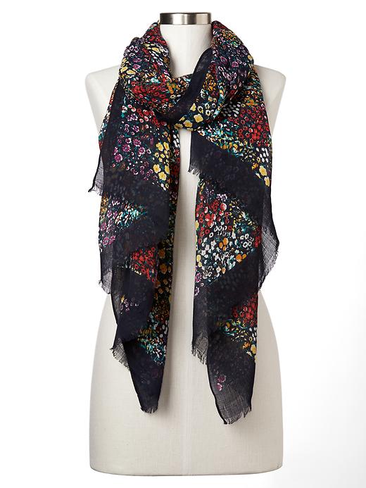 1 of 8 showing, with the color multi floral of product Garden floral scarf