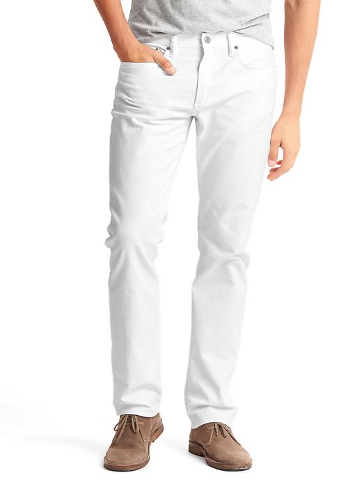 1 of 8 showing, with the color white of product Slim fit jeans (stretch)