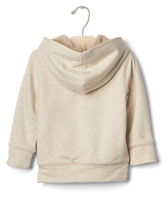 2 of 8 showing, with the color oatmeal heather of product Cozy logo zip hoodie