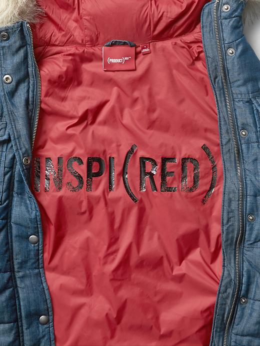 Gap x (RED) fur-trim puffer vest | Gap