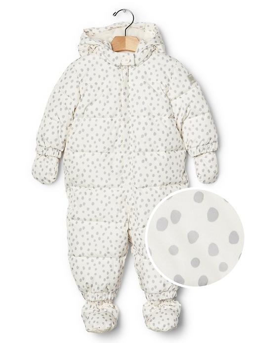 1 of 8 showing, with the color ivory frost of product Warmest down snowsuit