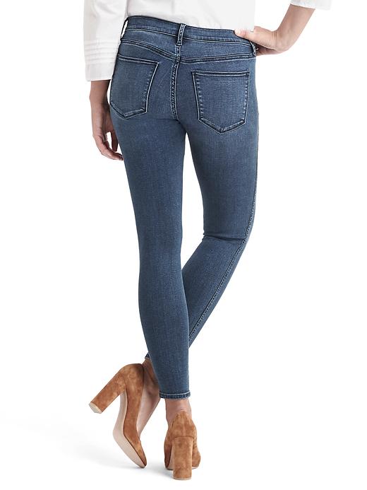 2 of 8 showing, with the color dark indigo of product Mid rise legging jeans