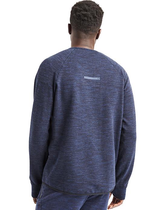 2 of 8 showing, with the color blue opal space dye of product Elements fleece crewneck pullover