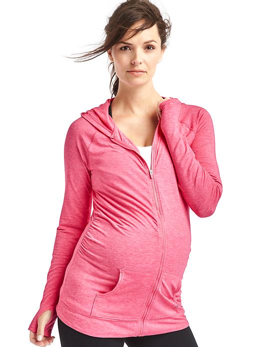 Image number 5 showing, Maternity GapFit Breathe Zip Hoodie
