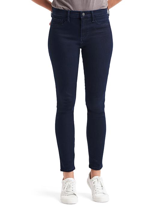 1 of 8 showing, with the color dark indigo of product Mid rise jeggings