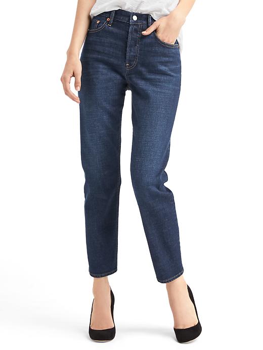 1 of 8 showing, with the color dark indigo of product AUTHENTIC 1969 vintage straight jeans