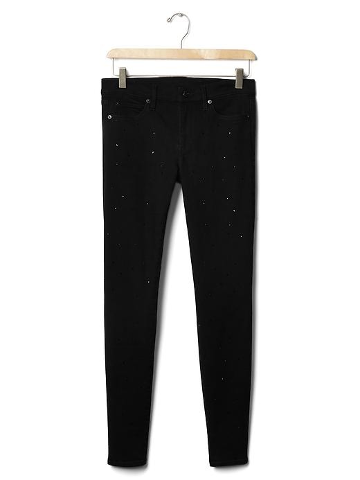 Image number 6 showing, Mid rise stud front true skinny jeans