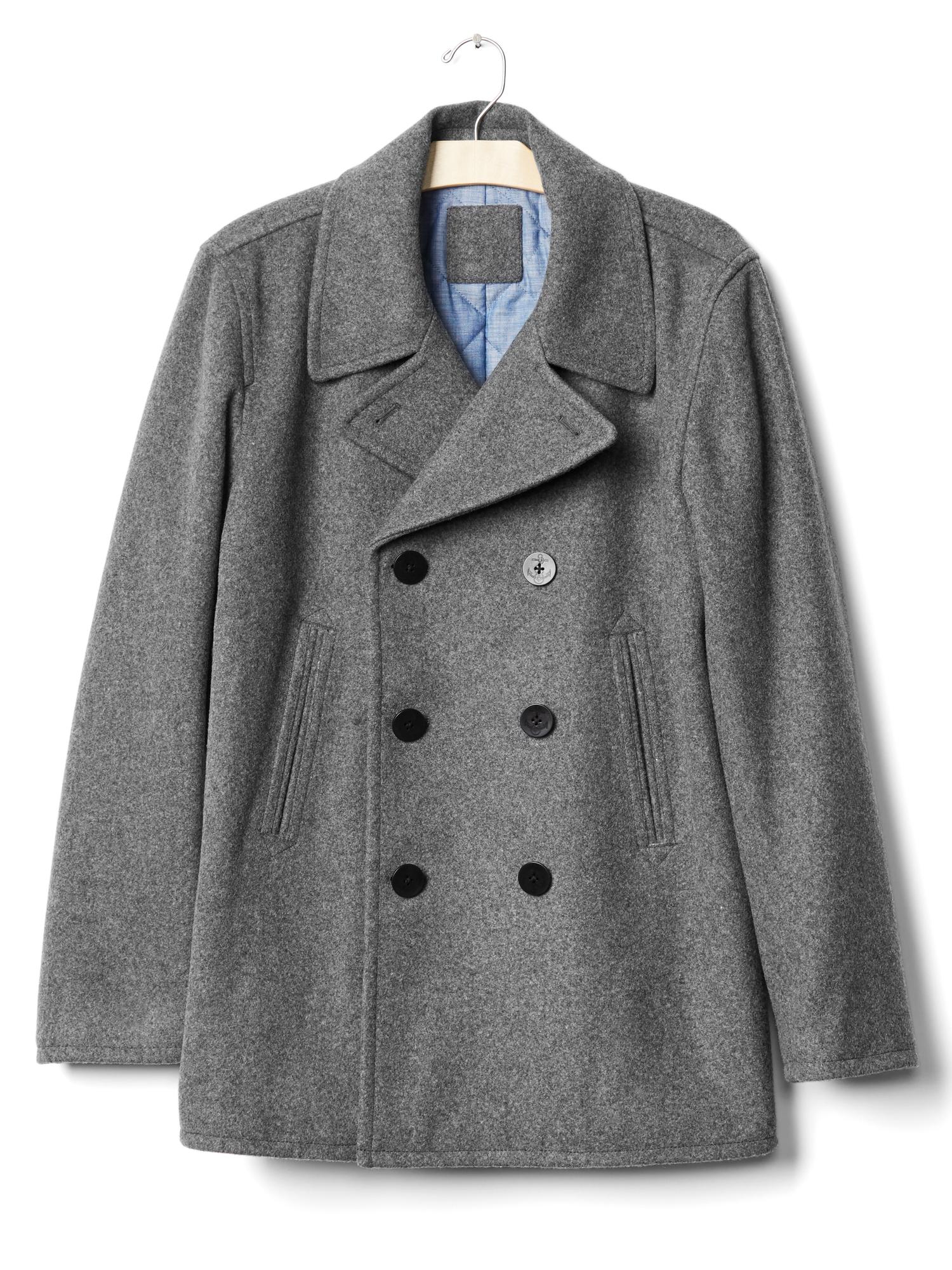 Wool blend peacoat Gap
