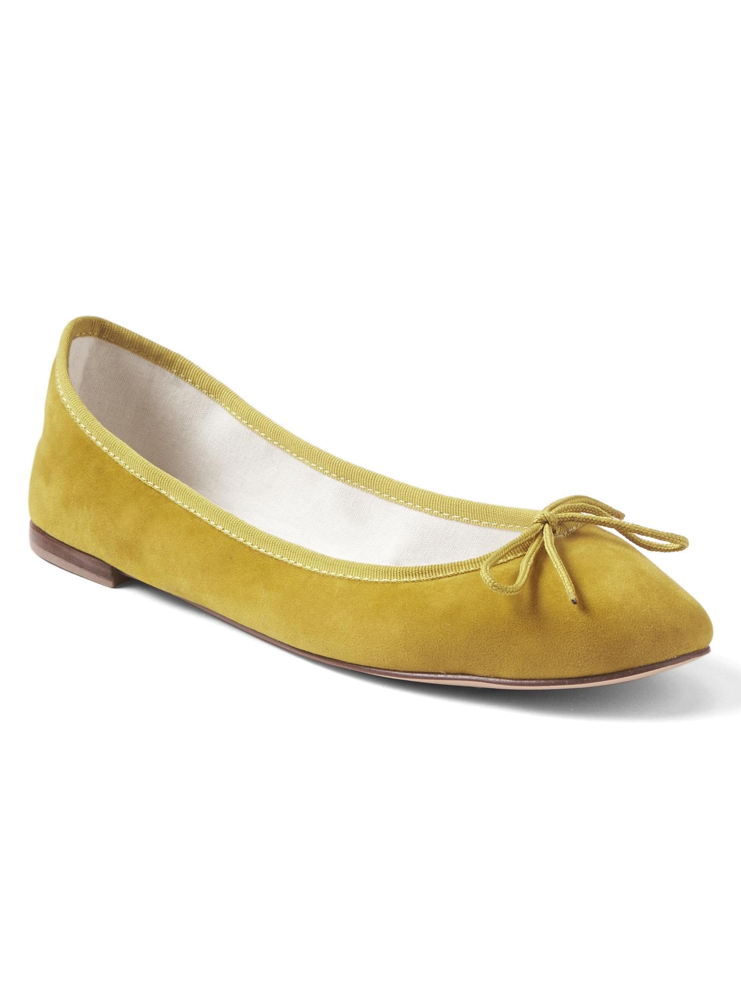 Женские балетки Gap Velvet cinch ballet flats, цвет: Citron