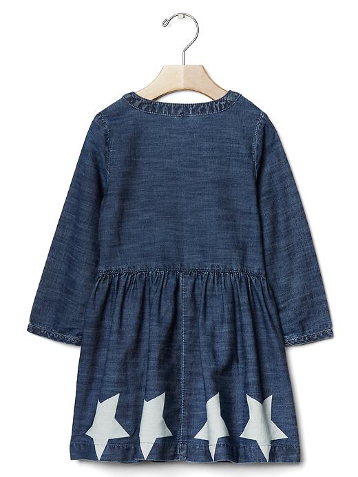 2 of 8 showing, with the color denim of product 1969 star-hem chambray dress