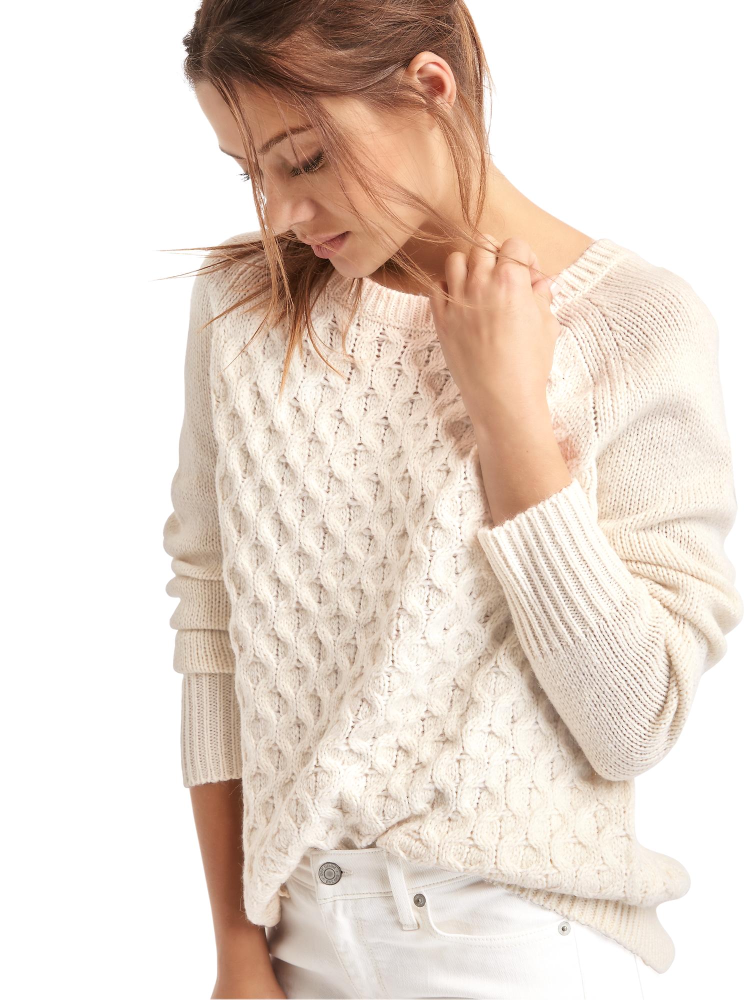 knitchy honeycomb cable pullover ニッチー トップス