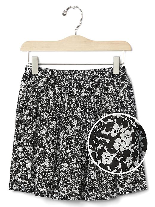 1 of 8 showing, with the color black/white floral of product Print flippy skirt