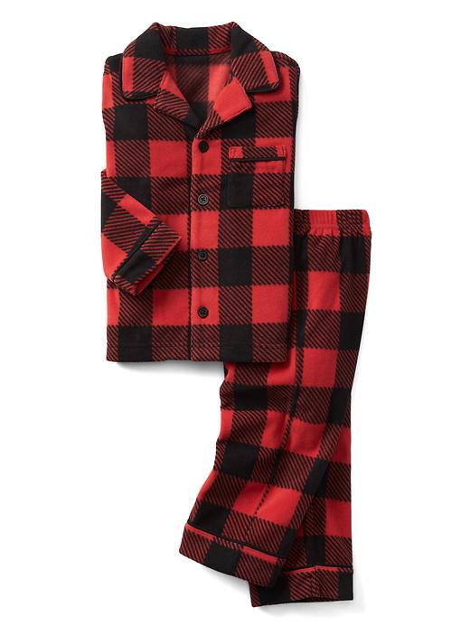 1 of 8 showing, with the color large red check of product Printed classic PJ set