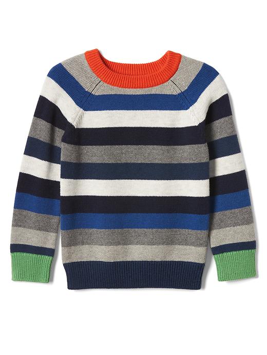 Image number 4 showing, Crazy stripe crew sweater