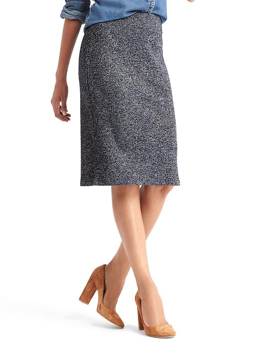 1 of 8 showing, with the color crayon true indigo of product Sweater pencil skirt