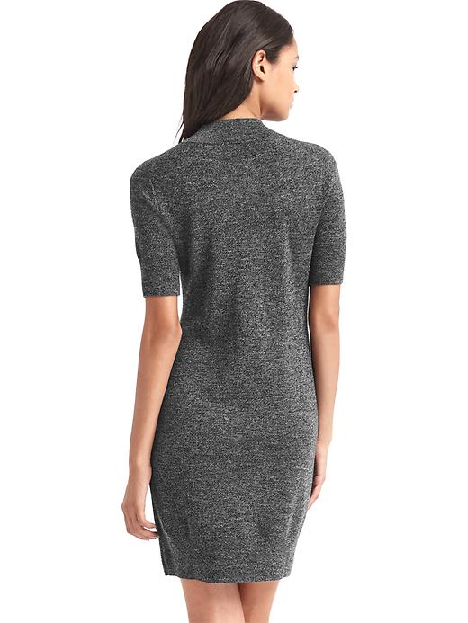 Image number 2 showing, Merino wool mockneck sheath dress