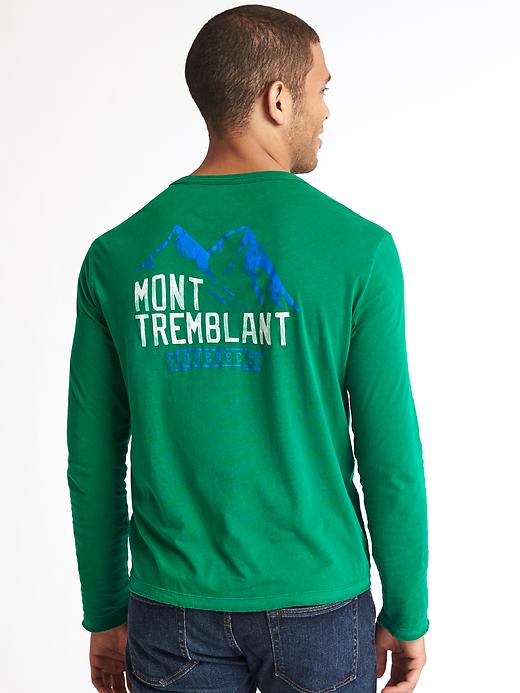 2 of 8 showing, with the color holiday green of product Mont Tremblant long sleeve crew tee