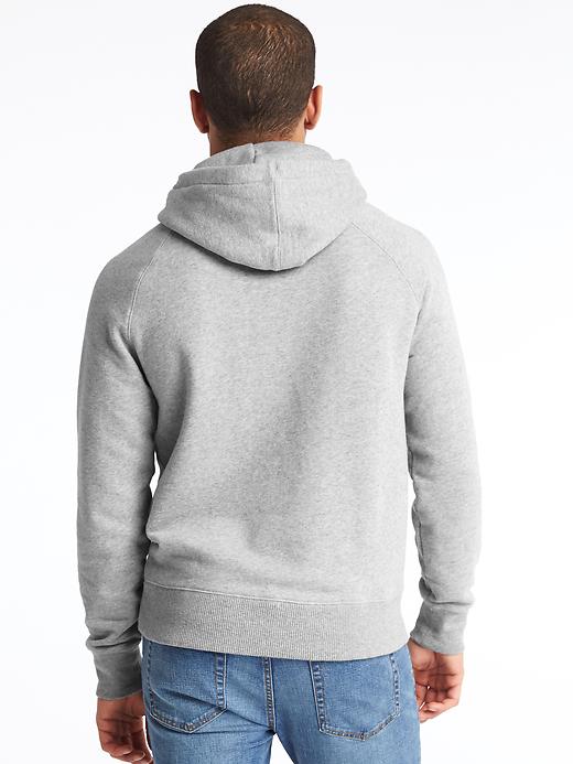 2 of 8 showing, with the color heather grey of product Fleece pullover hoodie