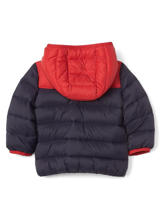 2 of 8 showing, with the color dark night of product ColdControl Max colorblock hoodie puffer