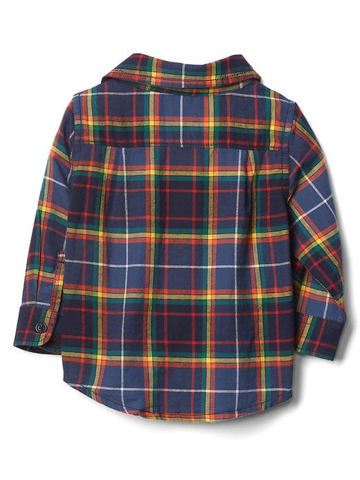 2 of 8 showing, with the color dark night of product Colorful plaid flannel shirt