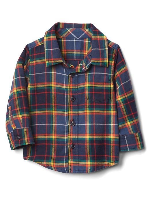 1 of 8 showing, with the color dark night of product Colorful plaid flannel shirt