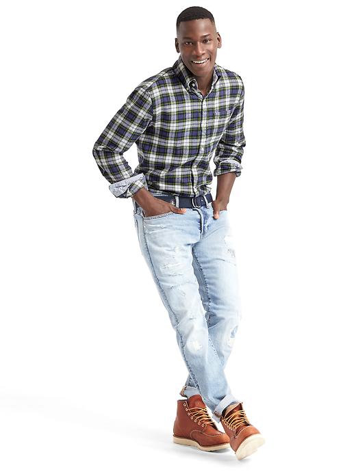 Image number 5 showing, Gap x GQ Michael Bastian plaid flannel shirt