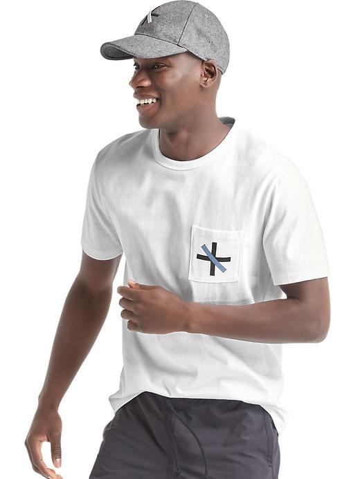 2 of 8 showing, with the color white of product Gap x GQ Saturdays New York City tees (2-pack)