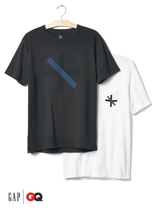 1 of 8 showing, with the color white of product Gap x GQ Saturdays New York City tees (2-pack)