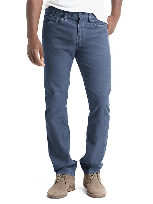 1 of 8 showing, with the color navy of product Slim fit cords