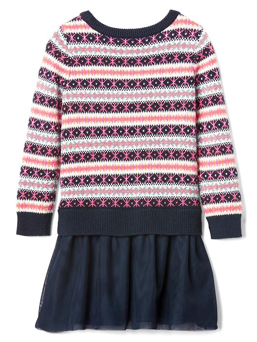 2 of 8 showing, with the color blue fairisle of product Fair isle tutu dress