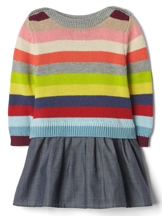 2 of 8 showing, with the color multi stripe of product Bright Stripes Torso Dress