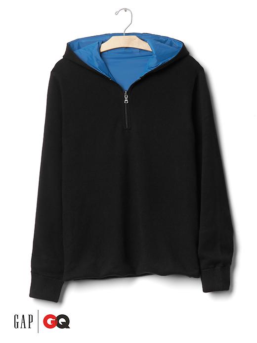 1 of 8 showing, with the color true black of product Gap x GQ Saturdays New York City reversible sweater