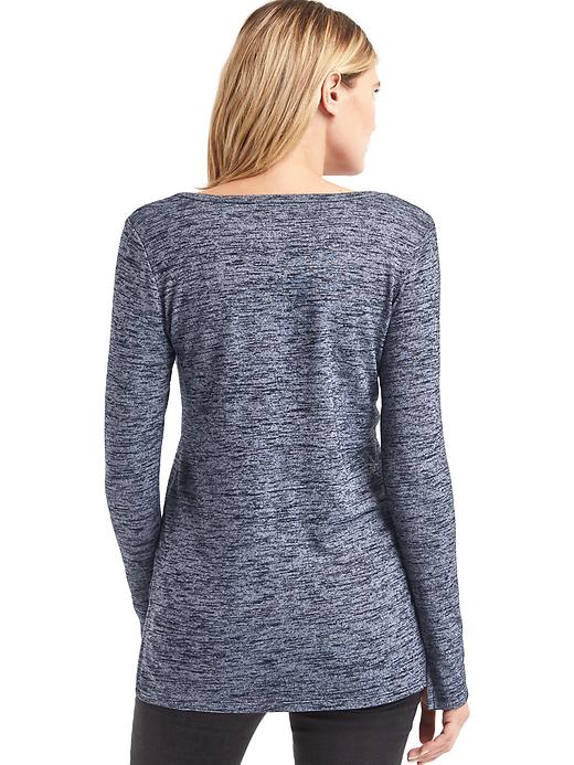 2 of 8 showing, with the color dark night of product Softspun knit slit tunic