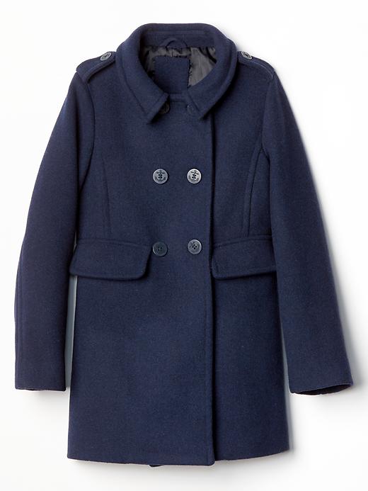 1 of 8 showing, with the color blue galaxy of product Wool peacoat