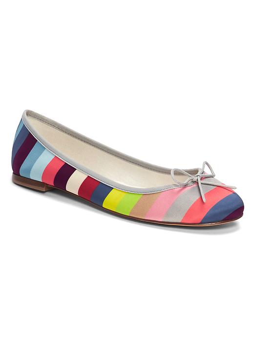 Image number 1 showing, Crazy stripe cinch ballet flats