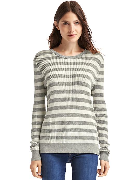 Image number 1 showing, Stripe crewneck sweater