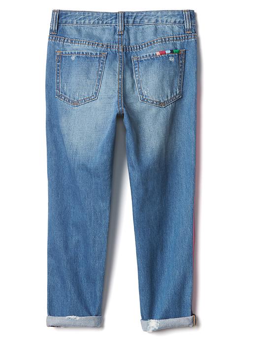 2 of 8 showing, with the color lagoon of product Kids Girlfriend Ankle Jeans
