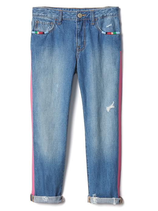 1 of 8 showing, with the color lagoon of product Kids Girlfriend Ankle Jeans
