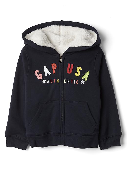 1 of 8 showing, with the color blue galaxy of product Cozy logo zip hoodie