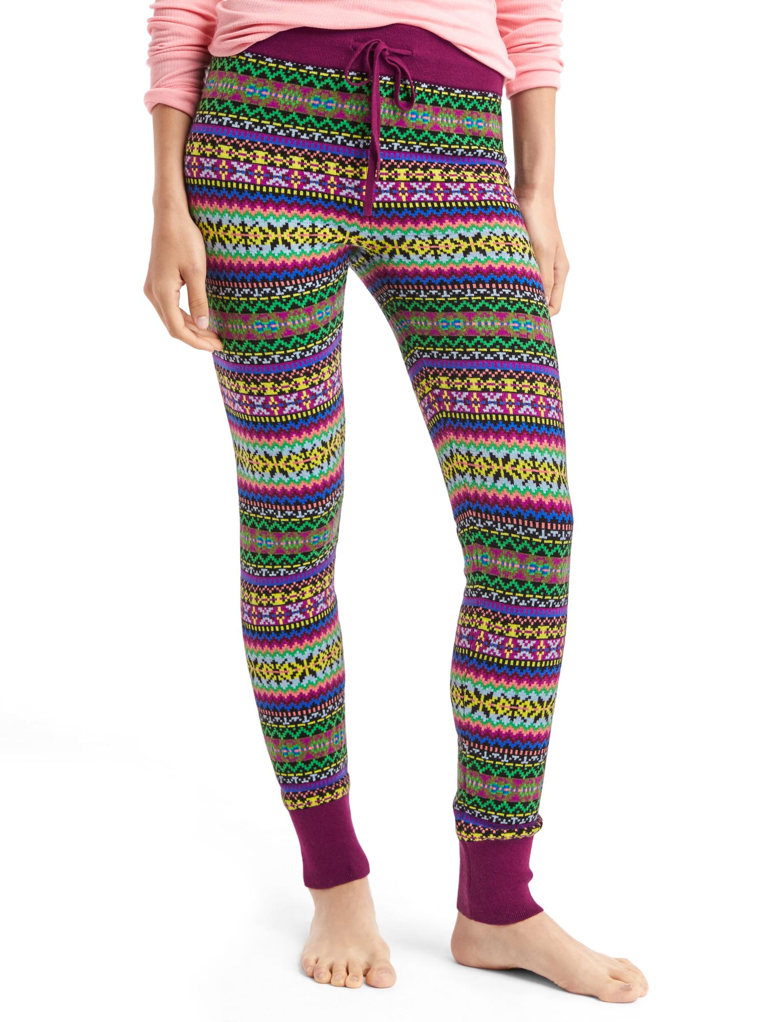 Fair Isle wool-blend tapered leggings