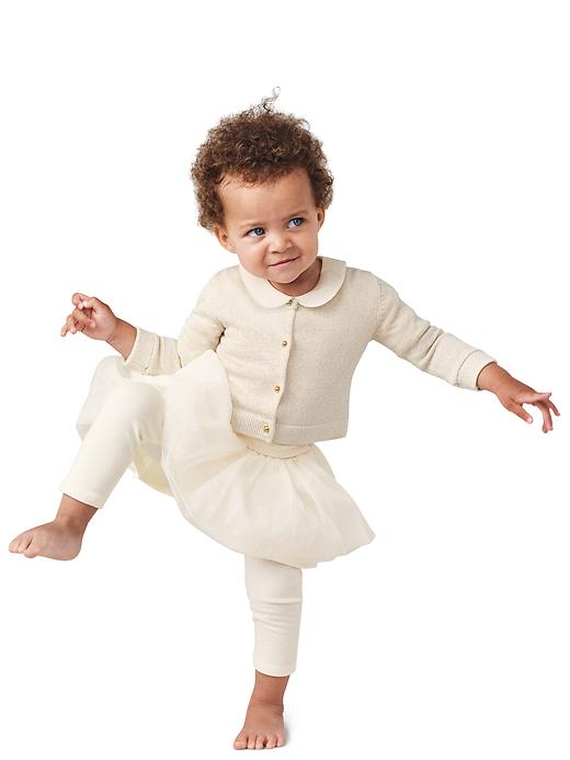 Image number 3 showing, Baby Leggings With Tulle Skirt Trim