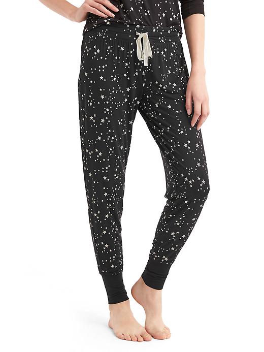 1 of 8 showing, with the color black star of product Pure Body print joggers
